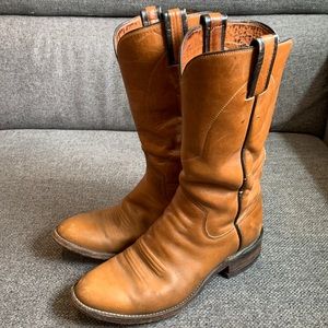 100% leather cowboy boots woman’s 9.5
